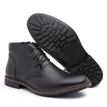 Imagem de Bota Coturno Sapato Masculina Couro Com Zíper (JO1005) - MENA INFINITY