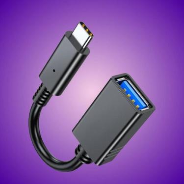 Imagem de Cabo Adaptador OTG USB 3.0 2.0 Para Tipo C Pendrive Mouse Teclado - Es