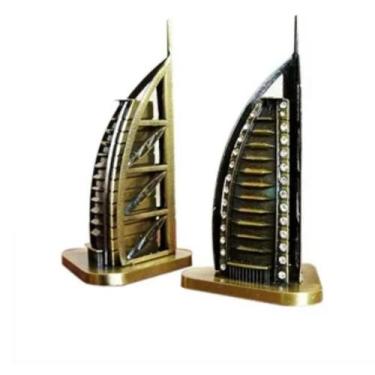 Imagem de Miniatura Metal Burj Al Arab Dubai Hotel 7 Estrelas 15cm tOP - Lar Pre
