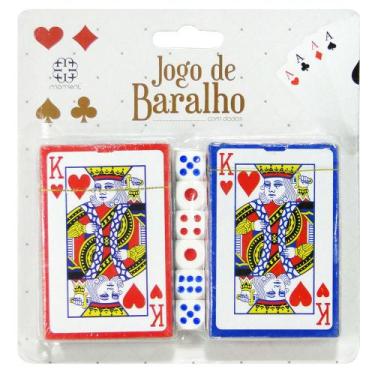 Imagem de Baralho duplo 108 cartas de papel com 6 dados colors - C3B