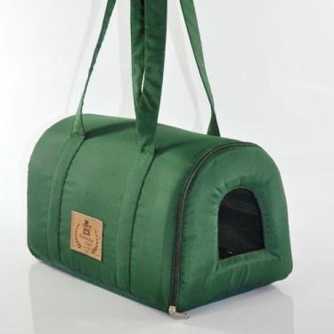 Imagem de Bolsa Luxo para Cachorro e Gato Pet - Bichinho Chic, Verde escuro, M