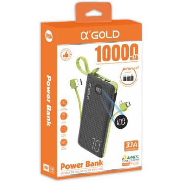 Imagem de Carregador Portátil Power Bank 10.000mah BTE-09 Agold Universal Celula
