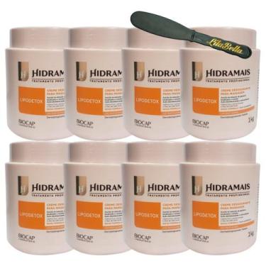 Imagem de 8UN Creme Para Massagem Lipodetox 1KG Hidramais + Espátula