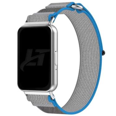 Imagem de Pulseira Loop Trilha LTimports compativel com Galaxy Fit 3 Sm-R390 (LT-Cinza-azul)