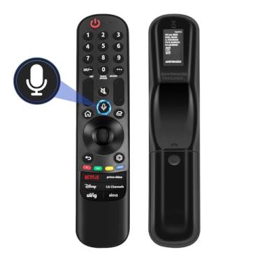 Imagem de Substituição MR23GA Magic Remote para LG Smart TV G3/B3/C3/QNED80/QNED75/UR9000 Series OLED UHD QNED Mini LED 2023 TV Controle Remoto com Voz, Ponteiro de Roda