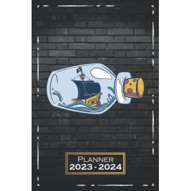 Imagem de Planner 2023-2024: Sailing Ship, Motive | A5 (6x9) | From Monday to Sunday | One Week on a Double Page | with Monthly Overview | Softcover | Fun | qb1