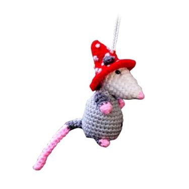 Imagem de Gambá Gritando, Enfeite de Suspensão de Carro de gambá Fofo, Decoração de Acessório de Espelho para árvore, Decoração de Interior Retrovisor de Carro, Pingente de Chave e (C)