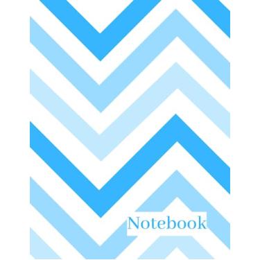Imagem de PageVerse Expressions: Zig-Zag Themed Cover Writing Notebook, 8.5" x 11", 160 Composition Lined Pages, Sky Blue