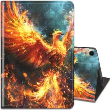 Imagem de FOKBVNFLL Capa para Galaxy Tab A9+/A9 Plus 27.7 cm 2023, capa com suporte à prova de choque com despertar/hibernar automático para tablet Samsung Galaxy A9+ SM-X210/X216/X218, Fire Phoenix