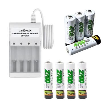 Imagem de Kit Carregador De Pilhas Mais Baterias 4700 E 2700 - lojaaquitem24, Ca