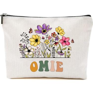 Imagem de Omie Flores Silvestres Presentes para o Dia das Mães Sacos de Maquiagem - Sacos de Presente de Flores Omie - Presentes de Aniversário para Mães - Bolsa de Cosméticos de Viagem para Aniversário,