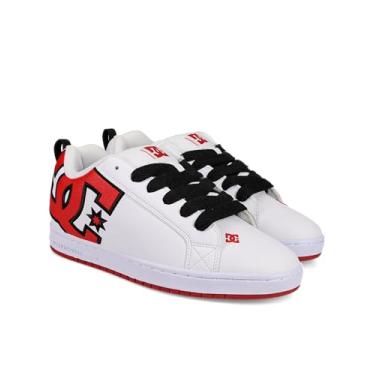 Imagem de DC Court Graffik Tênis de skate masculino, Branco/Vermelho, 43