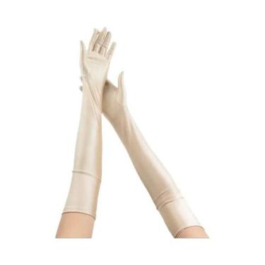 Imagem de Luvas Longas de Elastano para Mulheres - 52cm, Elegantes e com Proteçã