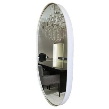 Imagem de Espelho Oval Moderno Decorativo 60x47 cm - DIRETOO, GELO