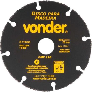Imagem de Disco Para Madeira 110mm DMV110 Vonder