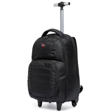 Imagem de Mochila Masculina Rodinhas Antifurto Executiva Notebook 360 Cor Preto 