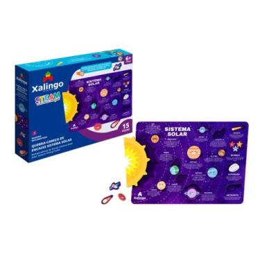 Imagem de Jogo Steam Quebra-Cabeça Educativo Encaixe Sistema Solar 15 Pçs p/ Cri