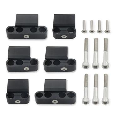 Imagem de WSAGFB Kit divisor de fios de vela de ignição 42562 Divisor de fios de vela de ignição Kit de alumínio divisor de fios de plugue Teares de ignição Suportes de separadores de fio de ignição 7-8 mm