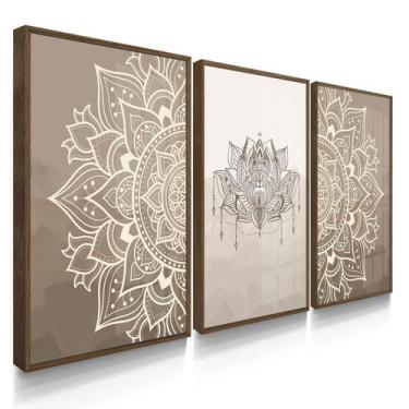 Imagem de Quadro Decorativo Mandala Com Moldura  - DECOREIRO