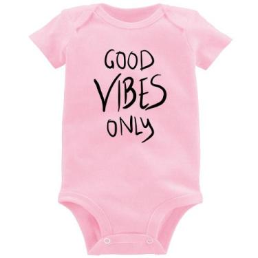 Imagem de Body Bebê Good Vibes Only - Foca na Moda, Rosa bebê, P