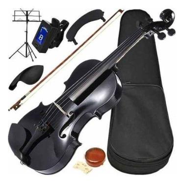 Imagem de Kit Violino 4/4 Preto Completo Com Acessórios Ronsani Oferta
