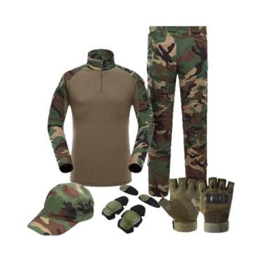 Imagem de Terno Tático Militar de Camuflagem para Paintball, Airsoft e Caça, XL,