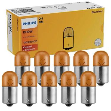 Imagem de 10 Lâmpada Philips Sinalização Convencional Ry10w 12v 10w