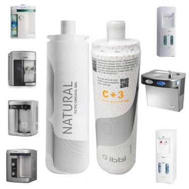 Imagem de Kit 2 Refis Natural C+3 Filtro IBBL Purificador De Água Fr600 Original