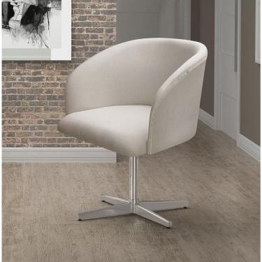 Imagem de Poltrona Atenas Base Giratória de Alumínio Sala de Estar