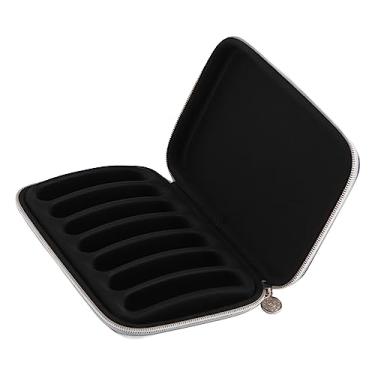 Imagem de Bewinner Estojo de couro sintético preto para gaita – bolsa de armazenamento com zíper para 7 gaitas