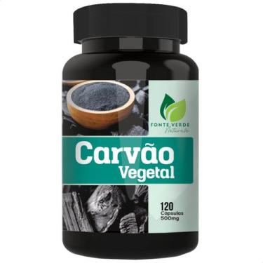 Imagem de Carvão Vegetal Ativado Puro 120 Cápsulas - Fonte Verde