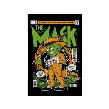 Imagem de Quadro Decorativo Canvas Máscara Verde Desenho Chibi - Bazar dos Quadr