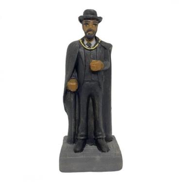 Imagem de Escultura Exu Cartola Capa Preta 10,50 cm Resina - Lua Mística - 100% 