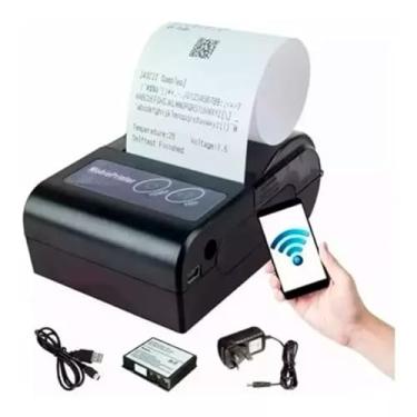 Imagem de Mini Impressora Portátil Térmica Para Etiquetas Fotos Sem Fio Bluetooth Compatível com Android IOS ou Computador - 58mm