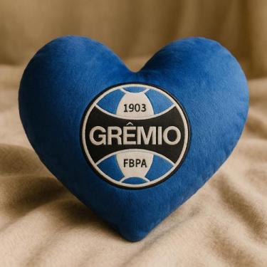 Imagem de Almofada Coração Grêmio  Presente Perfeito para Tricolores! 23x21 - QU