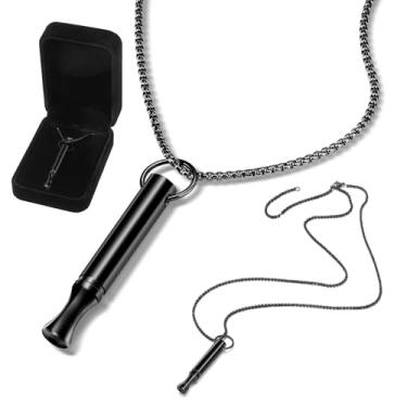 Imagem de OKAMMY Colar de respiração de ansiedade mindfulness – Colar de respiração mindfulness com pingente de aço inoxidável para alívio de estresse, presente para mulheres e homens, No Size, Aço inoxidável