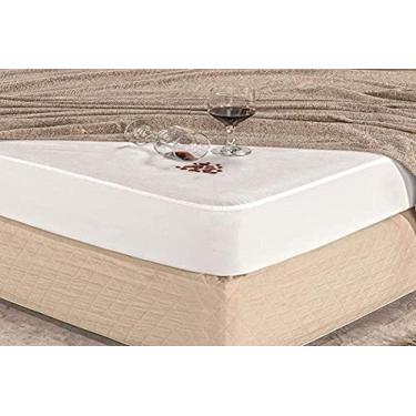 Imagem de Protetor De Colchão Impermeavel Queem Liso Superficie 100% Polipropileno Branco