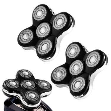 Imagem de Pacote com 2 cabeças de substituição Balder Pro para barbeador Remington XR7000, barbeador de cabeça Balder Pro XR1500, XR1501, lâminas de substituição, 5 lâminas de precisão de trilho duplo, barbear