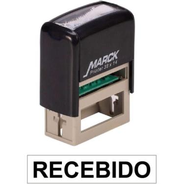 Imagem de Carimbo Autoentintado Automático 38X14MM "recebido" Preto - Carbrink