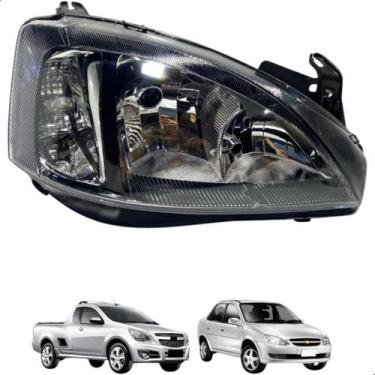 Imagem de Farol corsa montana 2003 2004 a 2012 mascara negra direito - AUTOMOTIV