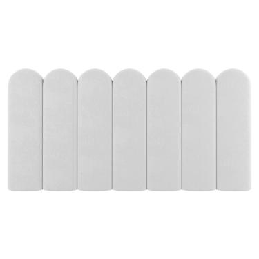 Imagem de Painel Cabeceira Cama Box Casal Queen Size Lana 160cm Suede Cinza Claro - Abmaza