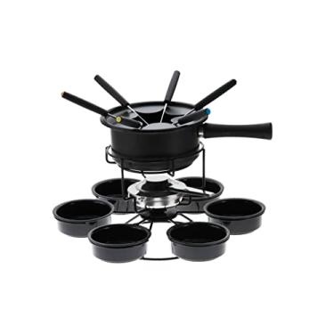 Imagem de Forma, 807960, Kit Para Fondue 16 Peças Giratório Aparelho Para Fondue, cor Preto, Aço