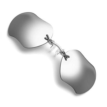 Imagem de Óculos de sol retrô com clipe no nariz, Matrix Morpheus Movie sem aro, Prata, Normal Size