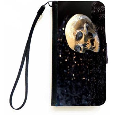 Imagem de Rikki Knight Capa carteira flip Death Skeleton com aba magnética para Apple iPhone 5c