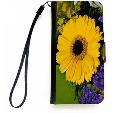 Imagem de Rikki Knight Gerbera amarela em cor flip, capa para iPhone com aba magnética para Apple iPhone 5c