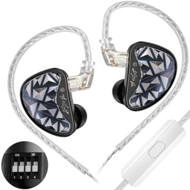 Imagem de Fones de ouvido intra-auriculares KZ AS24 Pro, fones de ouvido HiFi com isolamento de ruído baixo, 12 drivers de armadura equilibrada IEM com fio (com microfone, versão de afinação)