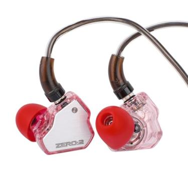 Imagem de Linsoul 7Hz x Crinacle Zero: monitor de ouvido de 5 cm, driver dinâmico IEM atualizado de 10 mm, fones de ouvido com fio, fones de ouvido para jogos, com cabo OFC IEM para músicos (com microfone, rosa