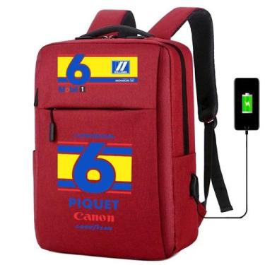 Imagem de Mochila Escolar USB Estampa De Corrida De Velocidade Para Trabalho, No