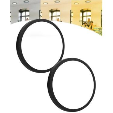 Imagem de 2 Luminaria Led Plafon 3 Cores 20w Sobrepor Teto 28cm Bivolt - Onistek