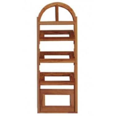 Imagem de Vitrô Capelinha Basculante De Madeira Imbuia Em Arco 45 X 1,40 Rodam Natural